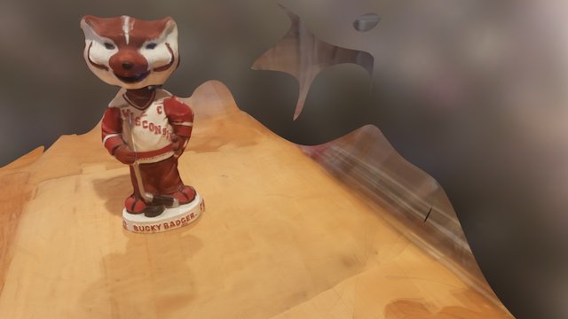 Bucky Badger Hockey 3D Model