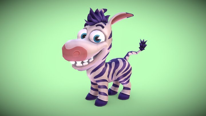 'Tiny Zebra' 3D Model