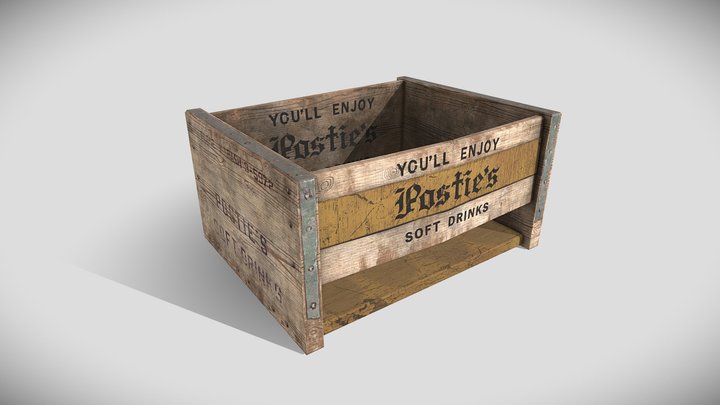 Posties bottle crate 3D Model