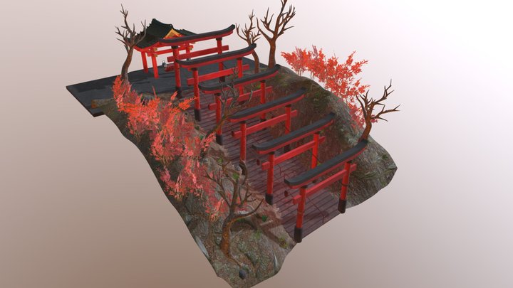 Japanese scene 3D Model