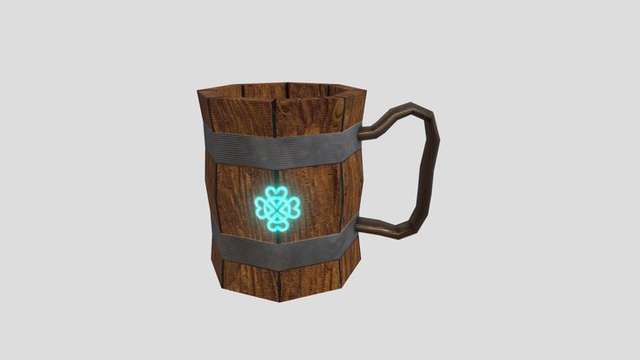 Wooden Mug 3D Model