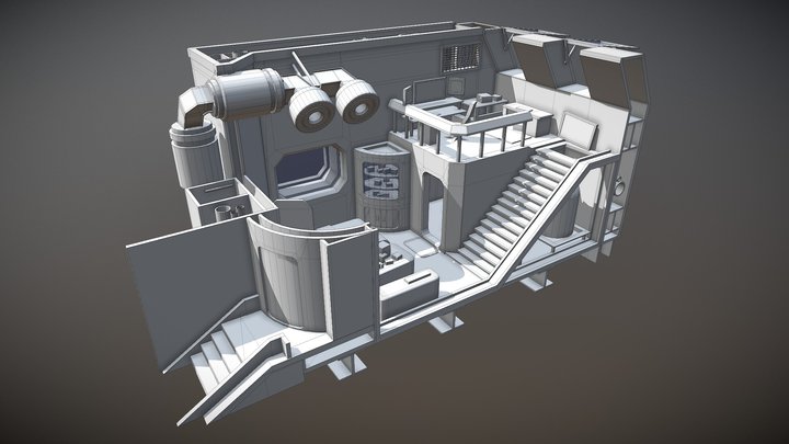 Partiel 02 - Sci-fi apartment 3D Model