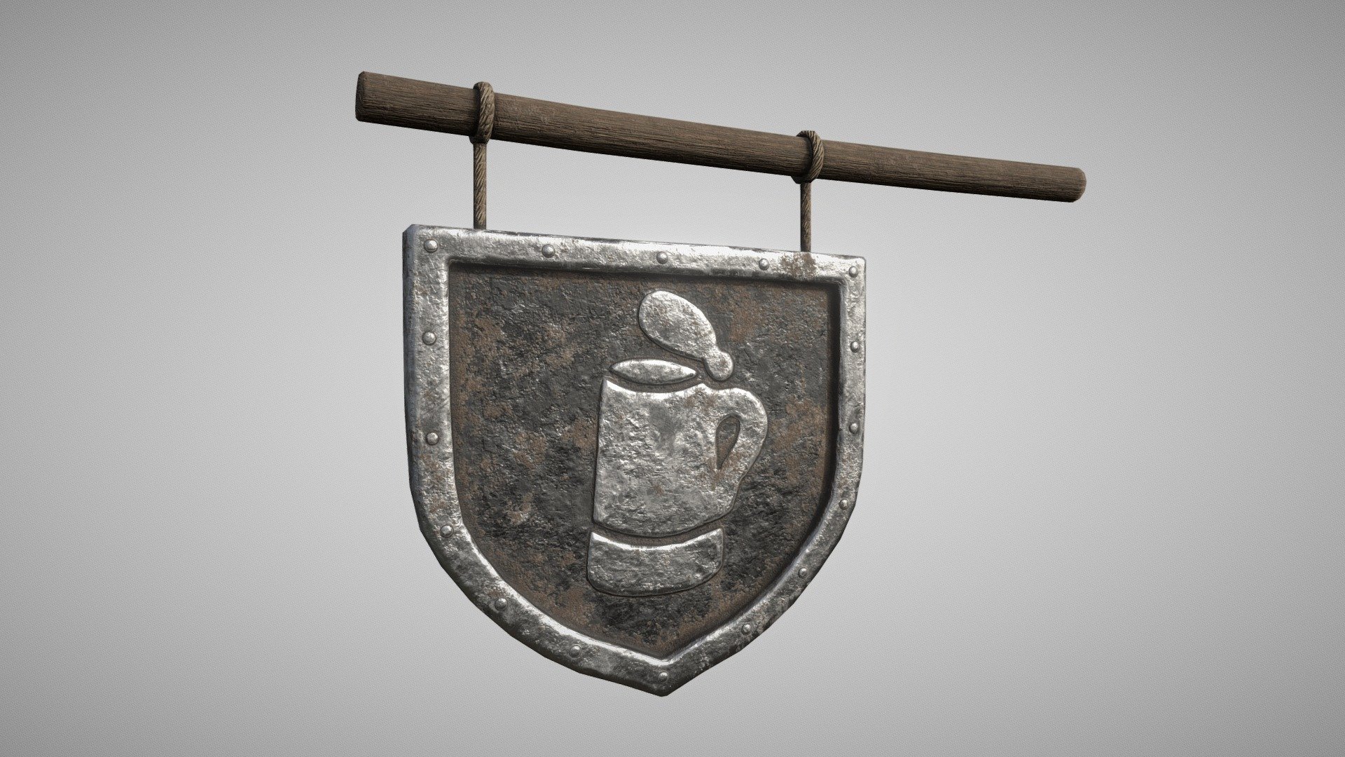 Inn Signboard - 3D model by Bartłomiej Lach (@bartlomiejlach) [d43ad13 ...