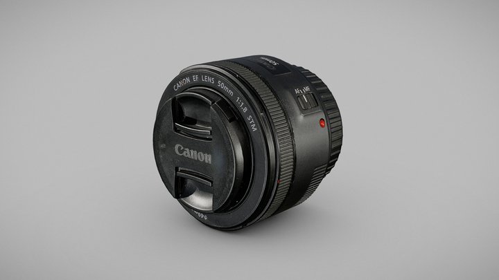 Canon Lens EF 50mm 3D Model