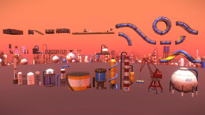 Chemical Plant Builder - Sonic 3D Model