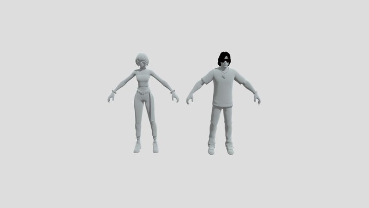 Evie Y Kid Laroi 3D Model