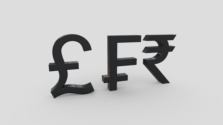 Currency Symbols 2 3D Model
