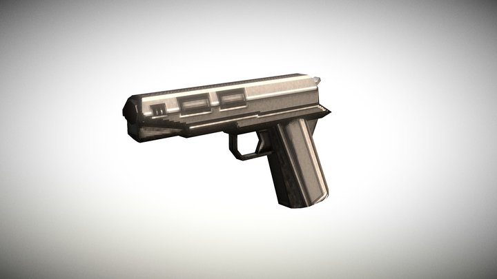 Ps1 Pistol 3D Model