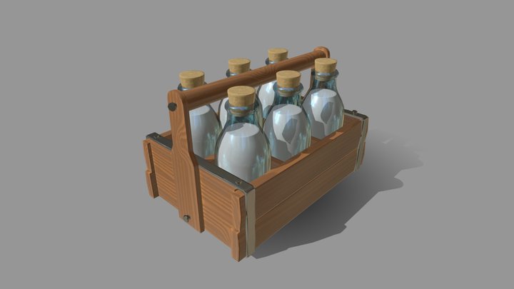 Milk Container Carrier 3D Model