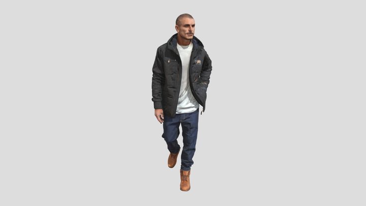 Man in Stylish Outerwear 3D Model