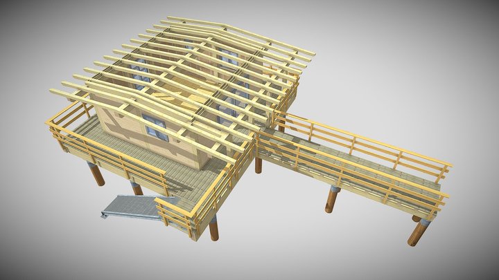 Capanno_pesca 3D Model