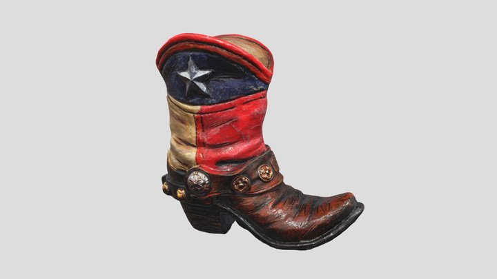 Cowboy boot small statue