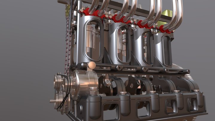 Car Engine 3D Model