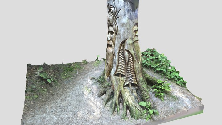Sandnes Sandved Park tre 2m polycount – Kostenloses 3D-Modell STL