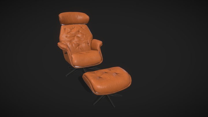 Chair Lowpoly 3D Model