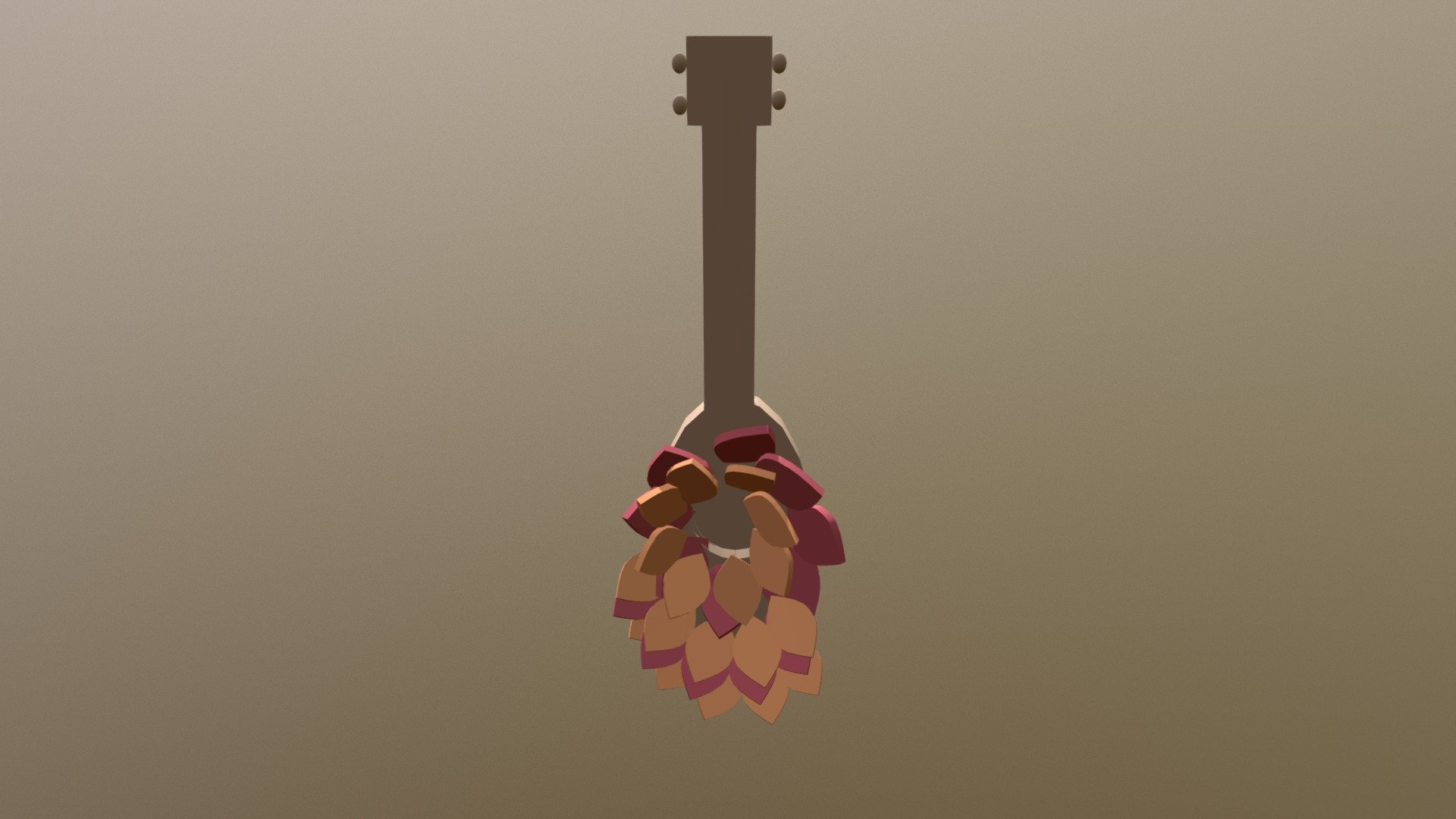 Ukelele With Leaves