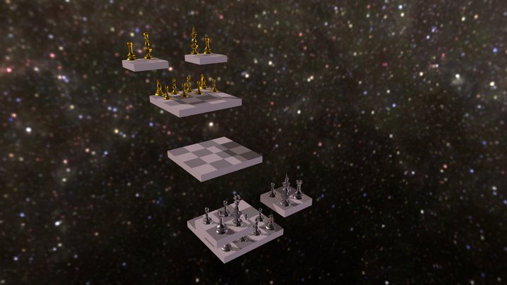 Tri-D Chess Star Trek Chess 3D Model