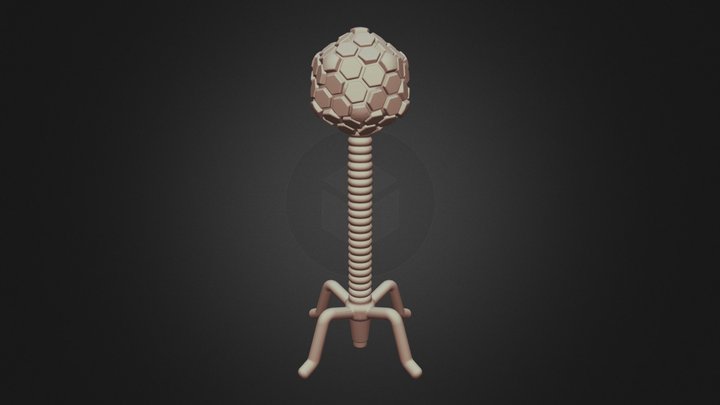 Bacteriophage Lambda - 3D Printable 3D Model