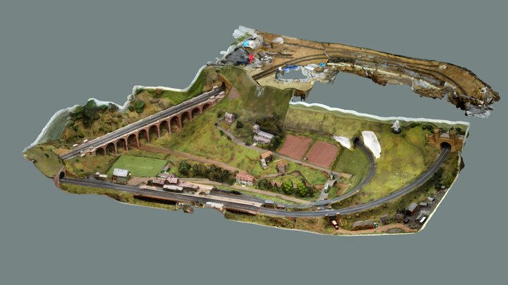 East Sussex Countryside, model railway layout 3D Model