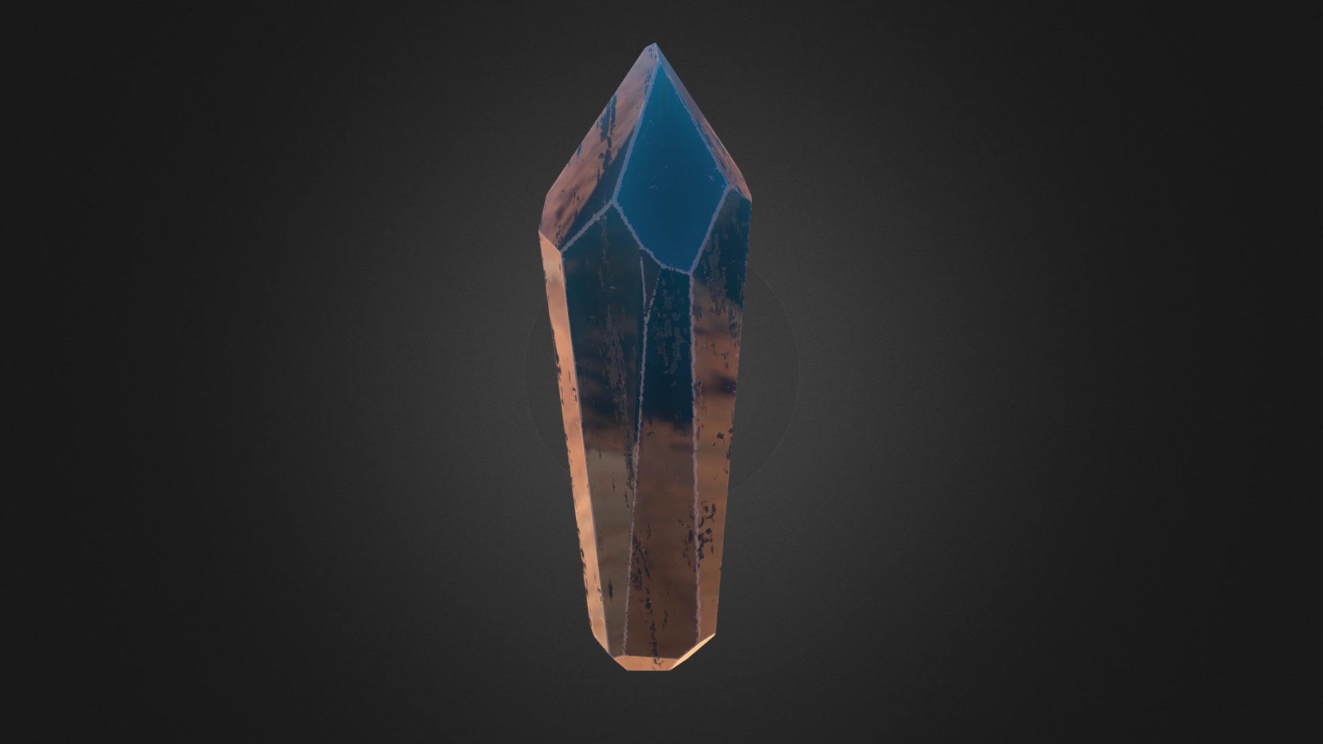 3D model Dark Crystal - This is a 3D model of the Dark Crystal. The 3D model is about a blue and white rocket.