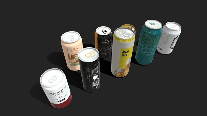 alcoholic set 3D Model