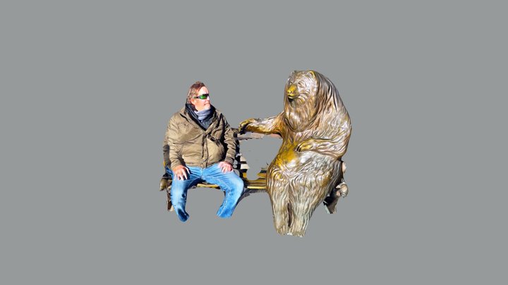 Ursus sculpture seated human 3D Model