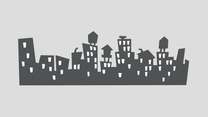 VeggieTown City Cardboard (Greeting #8) 3D Model