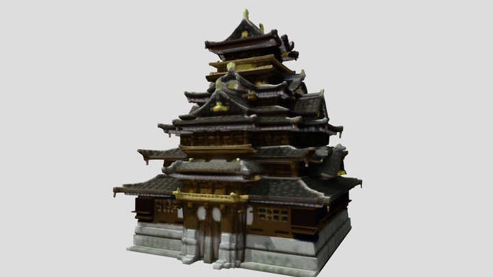 Japanese castle 安土城 大阪城 鳩越城 3D 模型 hatogoe 3D Model