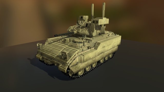 Voxel Panzer 3D Model
