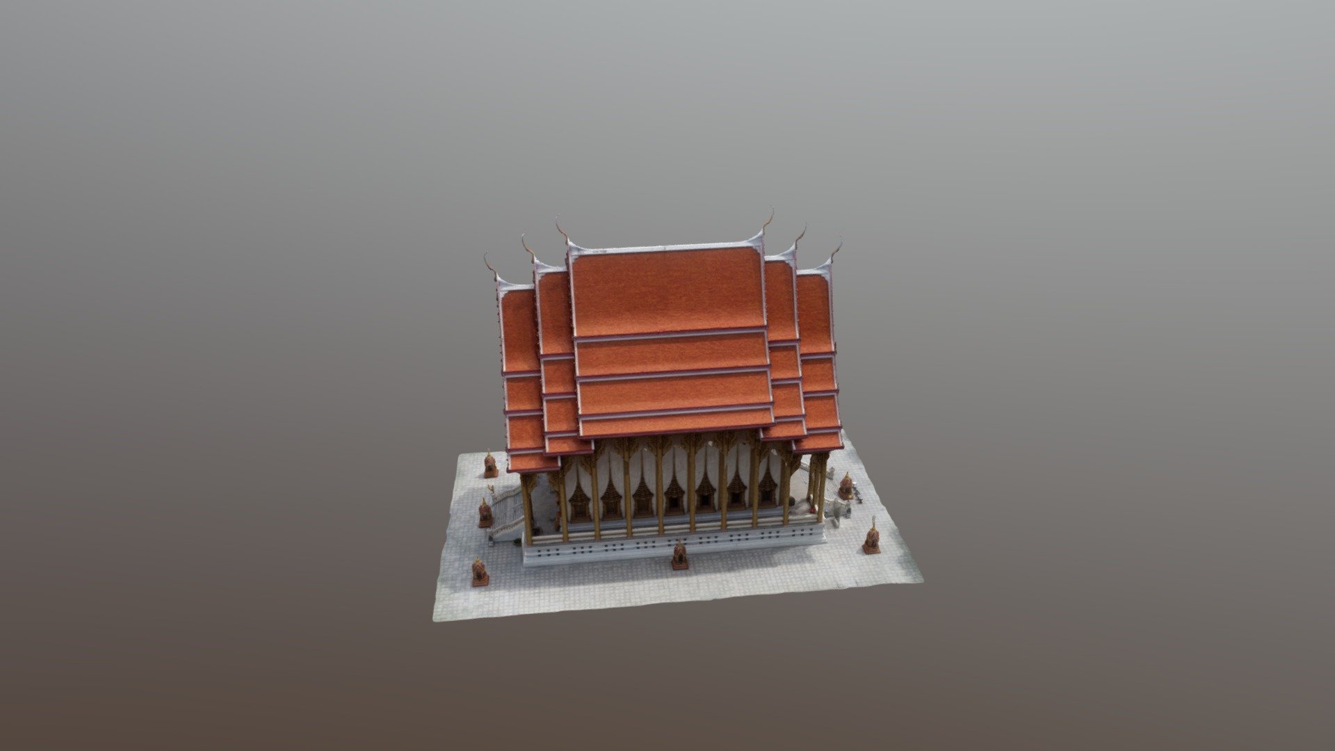 4saladang Temple All Simplified 3d Mesh