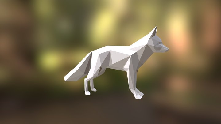 Fox low poly model for 3D printing 3D Model