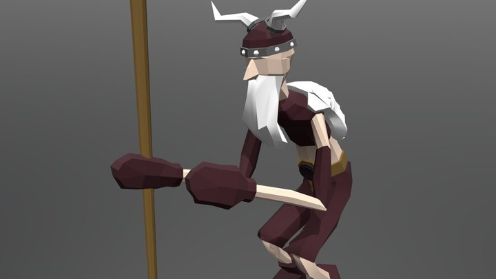 Viking  Old Man 3D Model