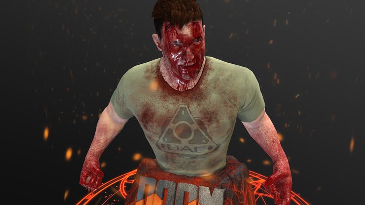 Doomguy 3D Model
