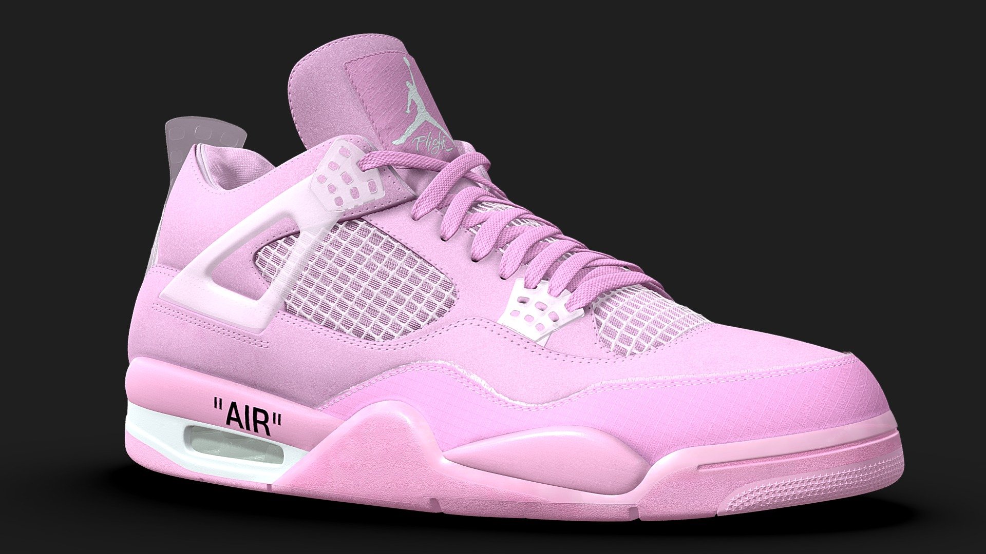 Jordan 4 Off White Pink | 3D model