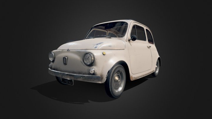 Vintage Fiat 500 3D Model