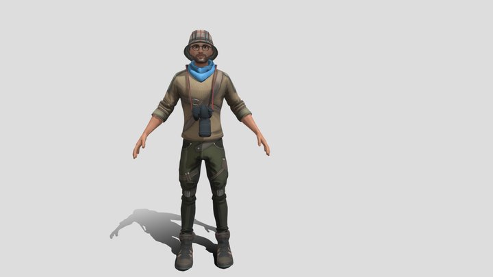 Jonny Wildlife Photographer (rigged) 3D Model