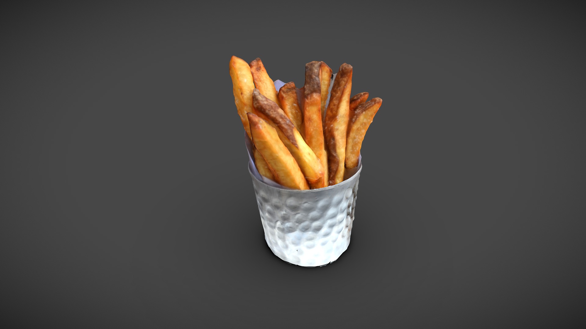 3D model French Fries 3D Model - This is a 3D model of the French Fries 3D Model. The 3D model is about a cup of french fries.