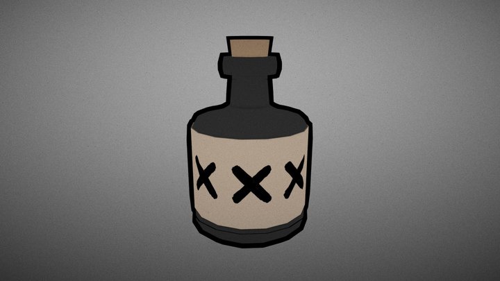 Bottle of Rum 3D Model