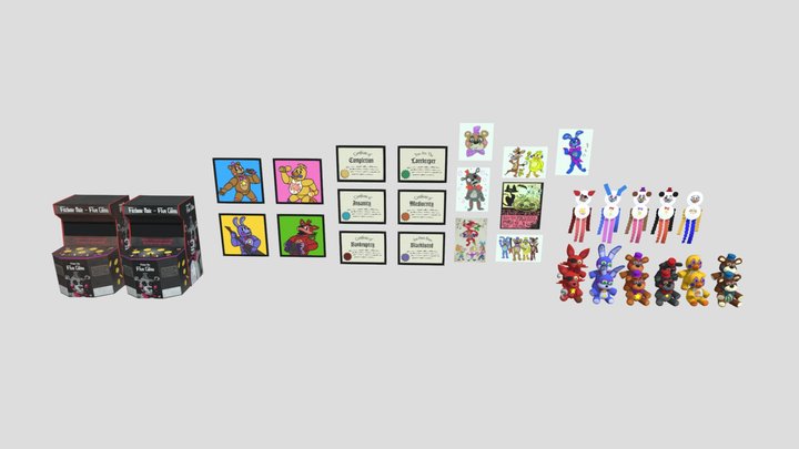 FNAF (FFPS) Decorations & Items 1 3D Model