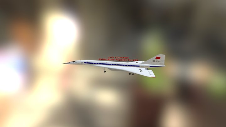 Avion Tupolev tu 144 3D Model