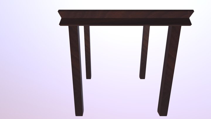 Wooden Table 3D Model