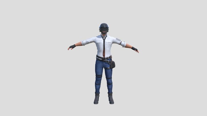 Pubg Male Model 3D Model