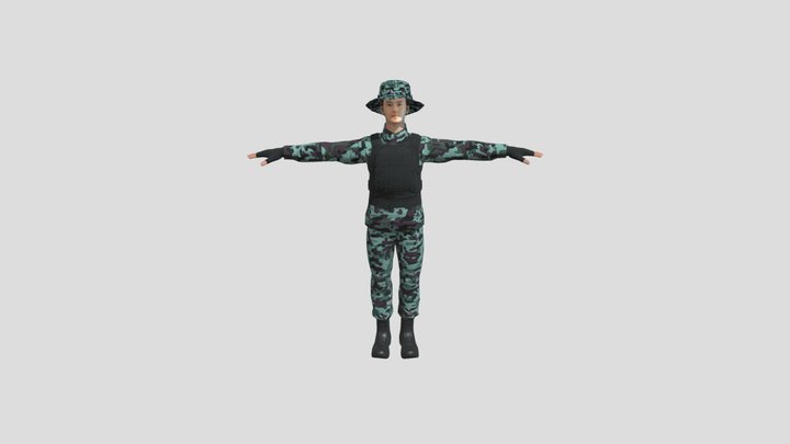 Army 3d Chracter 3D Model