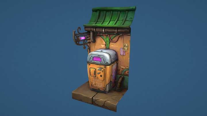Vending machine diorama 3D Model