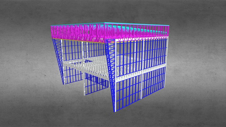2х этажное кафе с подвалом в г. Ош 3D Model