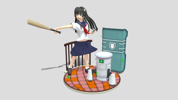 Saten Ruiko (To aru Kagaku no Railgun) 3D Model