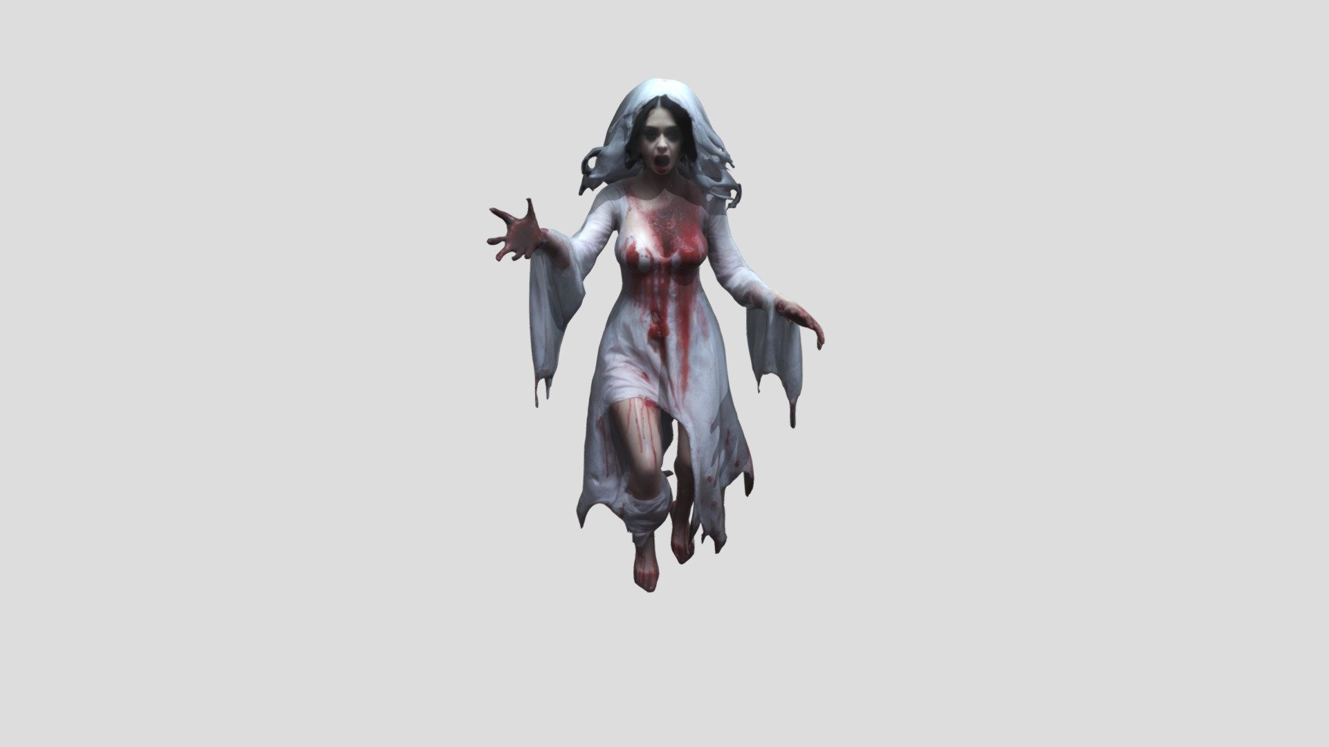 Female Halloween Horror Ghost - 3D model by Princewill01 [d4535e1 ...