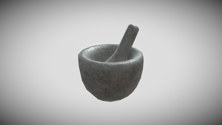 Mortar and pestle 3D Model