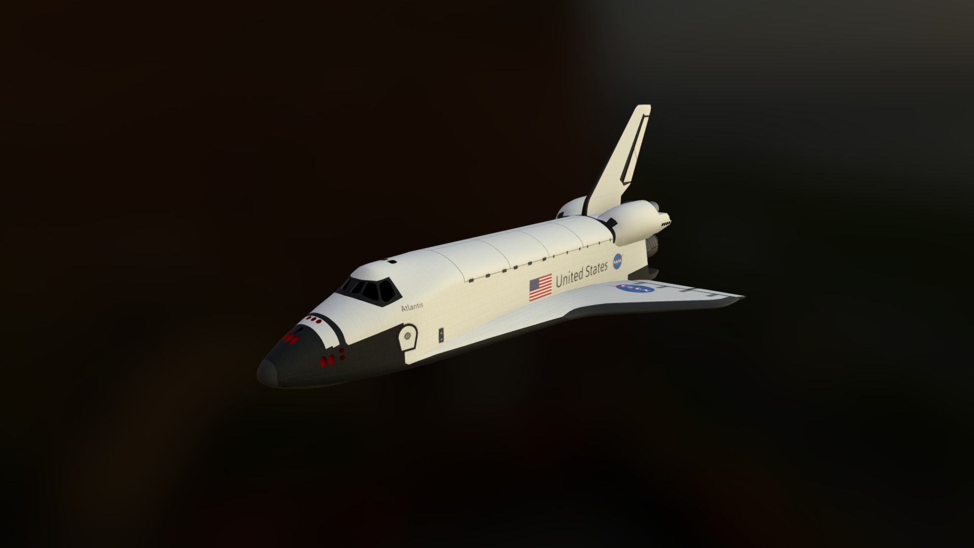 3D model Space Shuttle Atlantis - This is a 3D model of the Space Shuttle Atlantis. The 3D model is about a space shuttle in space.