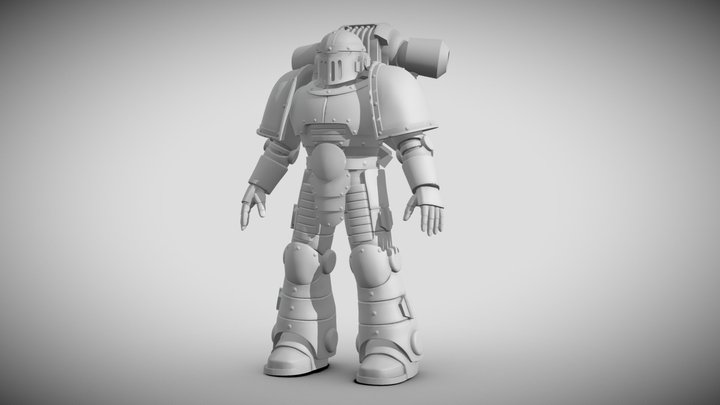 Warhammer 30k Horus Heresy Mark2_LookDev002 3D Model